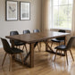 84" Dark Brown Wood Sled Base Dining Table