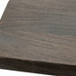 60" Dark Brown and Black Solid Wood and Iron Frame Base Square Dining Table