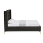 Black Velvet Upholstered King Bed Frame
