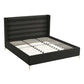 Black Velvet Upholstered King Bed Frame
