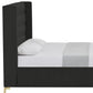 Black Velvet Upholstered King Bed Frame
