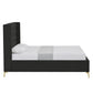 Black Velvet Upholstered King Bed Frame