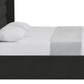 Black Velvet Upholstered King Bed Frame