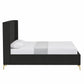 Black Velvet Upholstered Queen Bed Frame