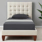 Navy Blue Solid Wood Full Tufted Upholstered Velvet Bed
