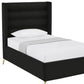 Black Velvet Upholstered King Bed Frame