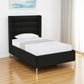 Black Velvet Upholstered King Bed Frame