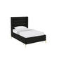 Black Velvet Upholstered King Bed Frame