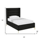 Black Velvet Upholstered King Bed Frame