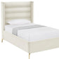 Black Velvet Upholstered King Bed Frame