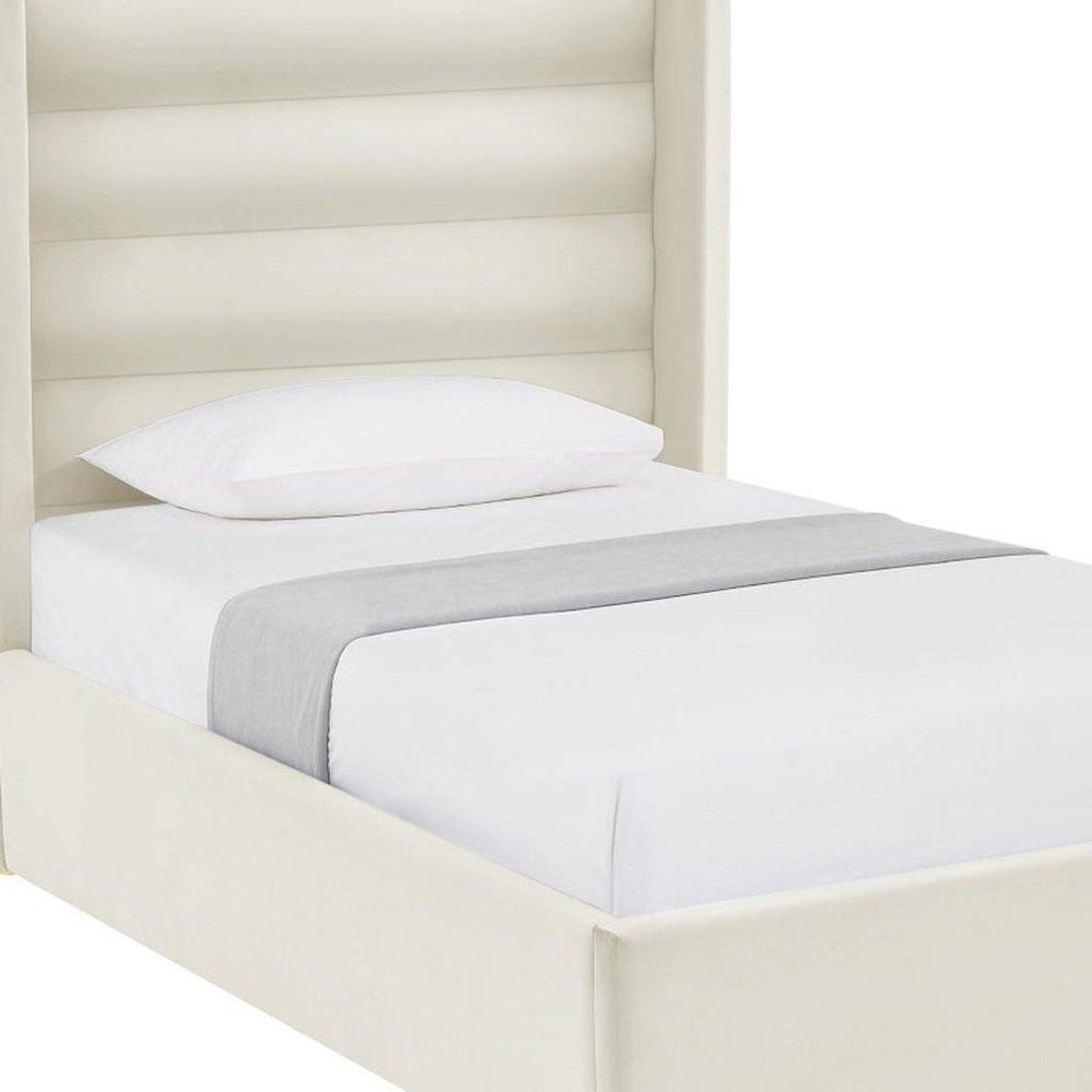 Black Velvet Upholstered King Bed Frame