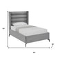 Black Velvet Upholstered King Bed Frame