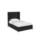 Black Velvet Upholstered Queen Bed Frame