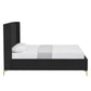 Black Velvet Upholstered Queen Bed Frame