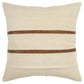 20" Ivory and Brown Cotton Blend