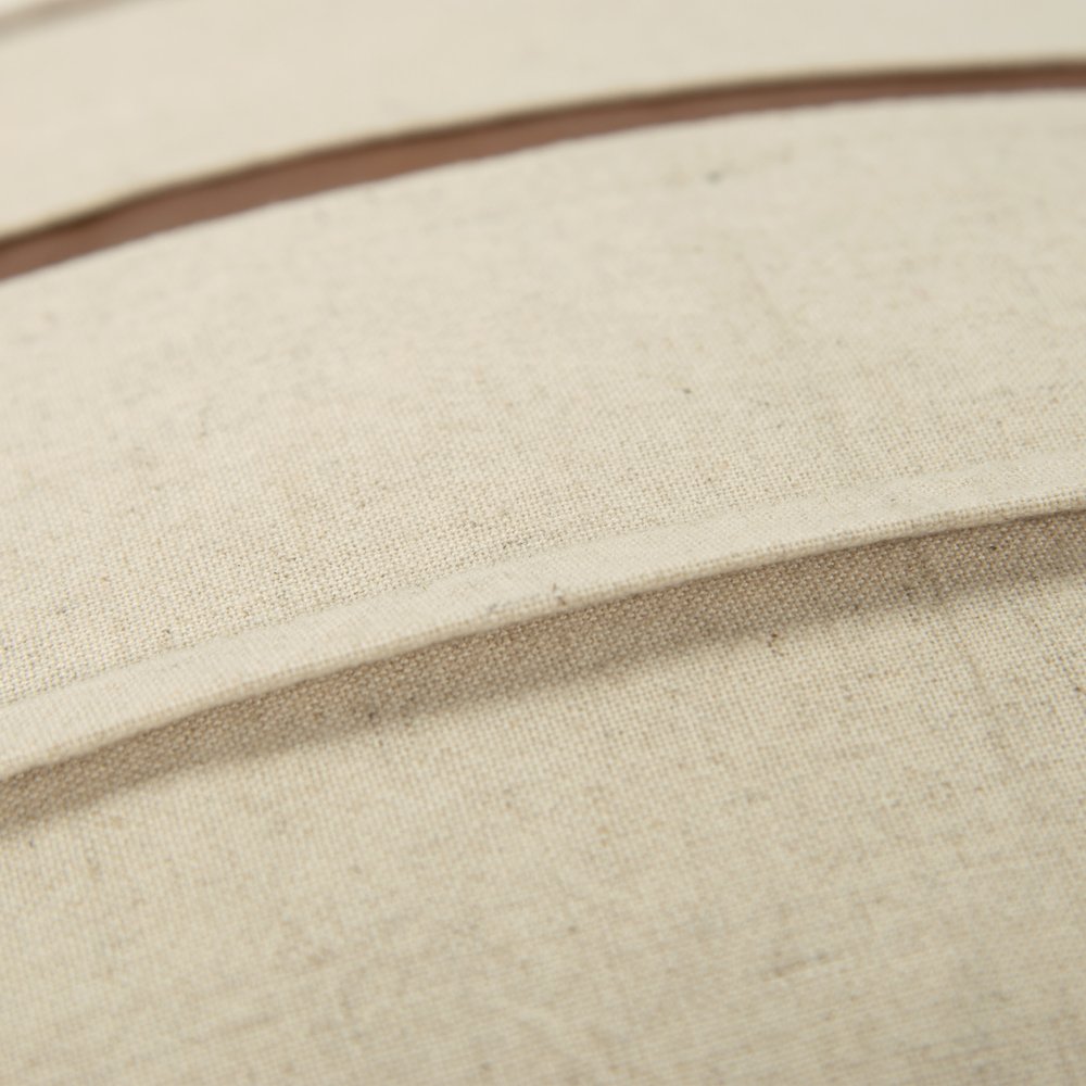 20" Ivory and Brown Cotton Blend