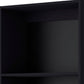 71" Black Wood Four Tier Bookcase