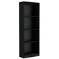 Set of Two Black Wood Multi Tier Bookcases