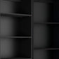 Set of Two Black Wood Multi Tier Bookcases