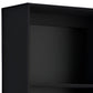 Set of Two Black Wood Multi Tier Bookcases