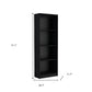 Set of Two Black Wood Multi Tier Bookcases