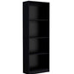 Set of Two Black Wood Multi Tier Bookcases