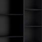 Set of Two Black Wood Multi Tier Bookcases