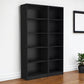 71" Black Five Tier Bookcase