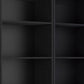 71" Black Five Tier Bookcase