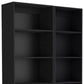 71" Black Five Tier Bookcase