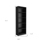 Set of Three Black Wood Four Tier Bookcases