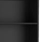 Set of Three Black Five Tier Bookcases with Two Doors