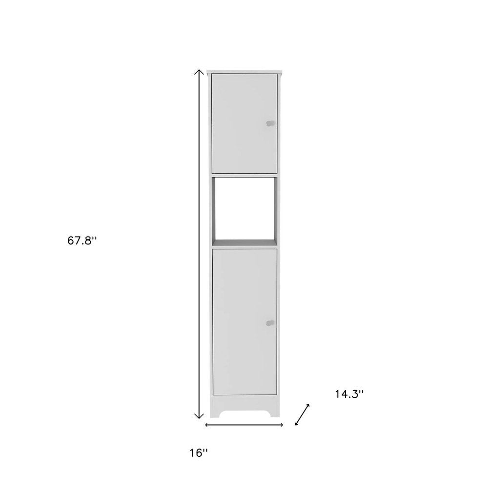 16" White Wood Freestanding Bathroom Vanity With Sink
