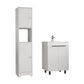 16" White Wood Freestanding Bathroom Vanity With Sink