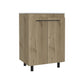 18" Natural Wood Freestanding Bathroom Vanity With White Sink And Medicine Cabinet With Mirror