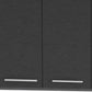 47" Black and White Wall mounted Accent Cabinet With Five Shelves