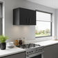 28" Black Wall mounted Accent Cabinet With Six Shelves And Three Drawers