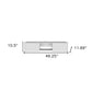 49" White Floating Mount TV Stand