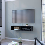48" Black Floating Mount Entertainment Center