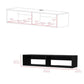 48" Black Floating Mount Entertainment Center