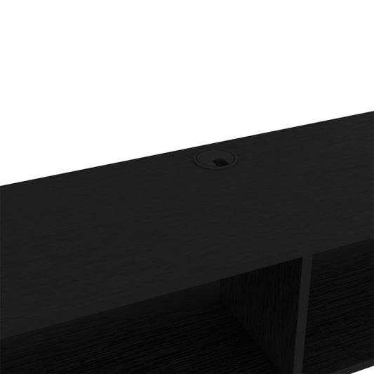 48" Black Floating Mount Entertainment Center