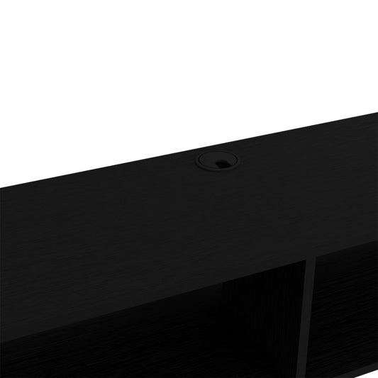 48" Black Floating Mount Entertainment Center