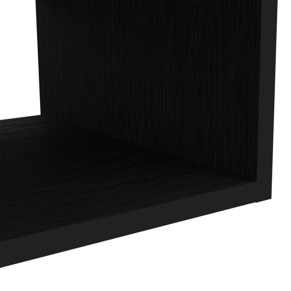 48" Black Floating Mount Entertainment Center