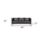 85" Dark Brown Leather Sofa With Brown Legs