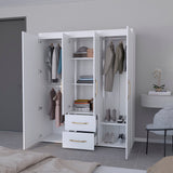 59" Black Two Drawer Combo Dresser