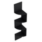 52" Black Wood Wall Mounted Corner Shelf