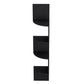 52" Black Wood Wall Mounted Corner Shelf