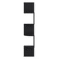 52" Black Wood Wall Mounted Corner Shelf