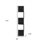 52" Black Wood Wall Mounted Corner Shelf
