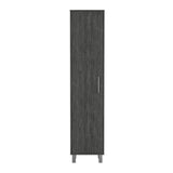 71" Gray Wood Pantry Or Storage Closet